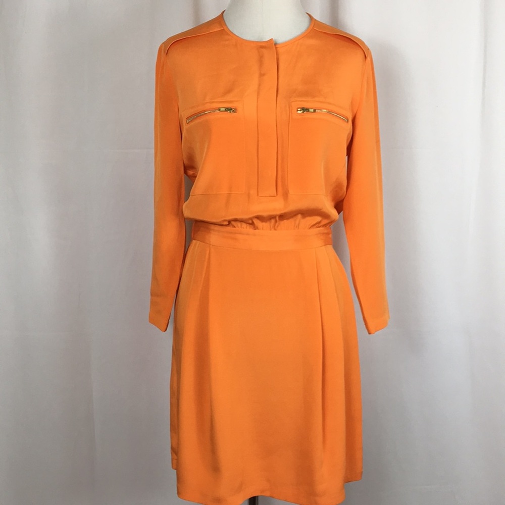 Theory Orange Mini Dress